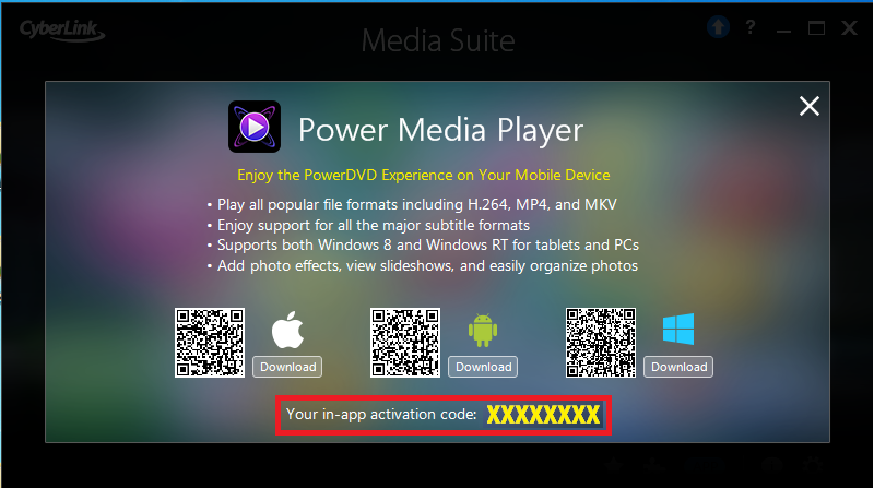 cyberlink power media player serial number