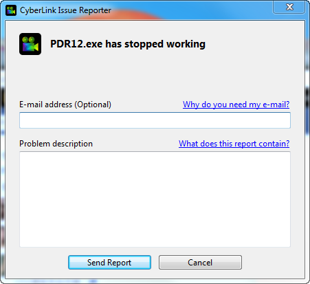 Customer Support Error Powerdirector Exe Has Stopped Working