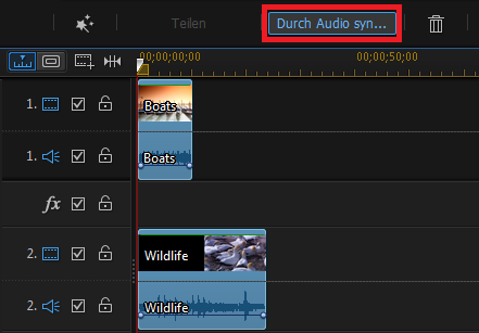 Durch Audio synchronisieren