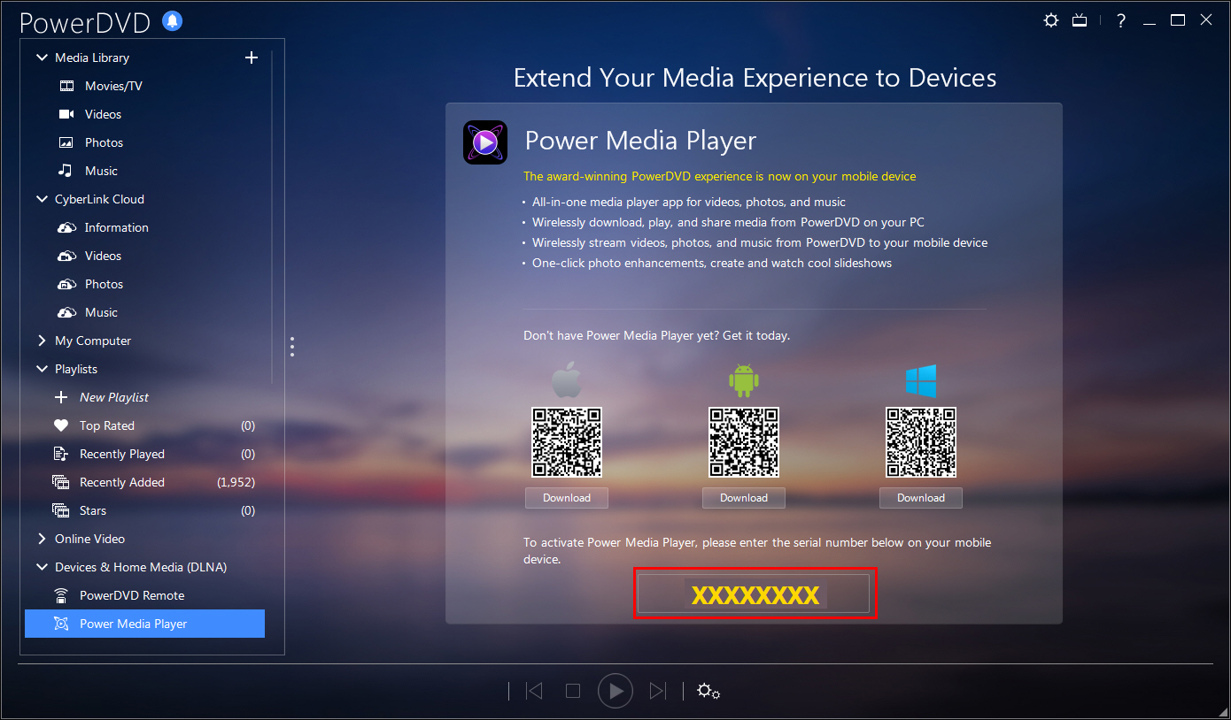 Activate Power Media Player