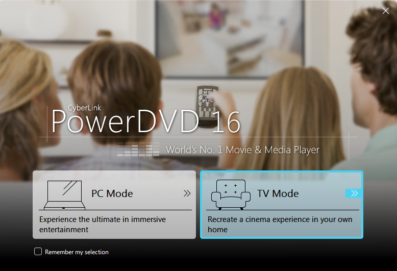 Customer Support How Do I Enter The Tv Mode Of Cyberlink Powerdvd 16 Cyberlink