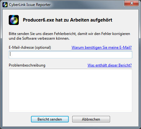 Producer6.exe has stopped working