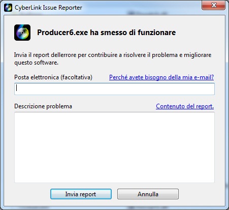 Producer6.exe has stopped working